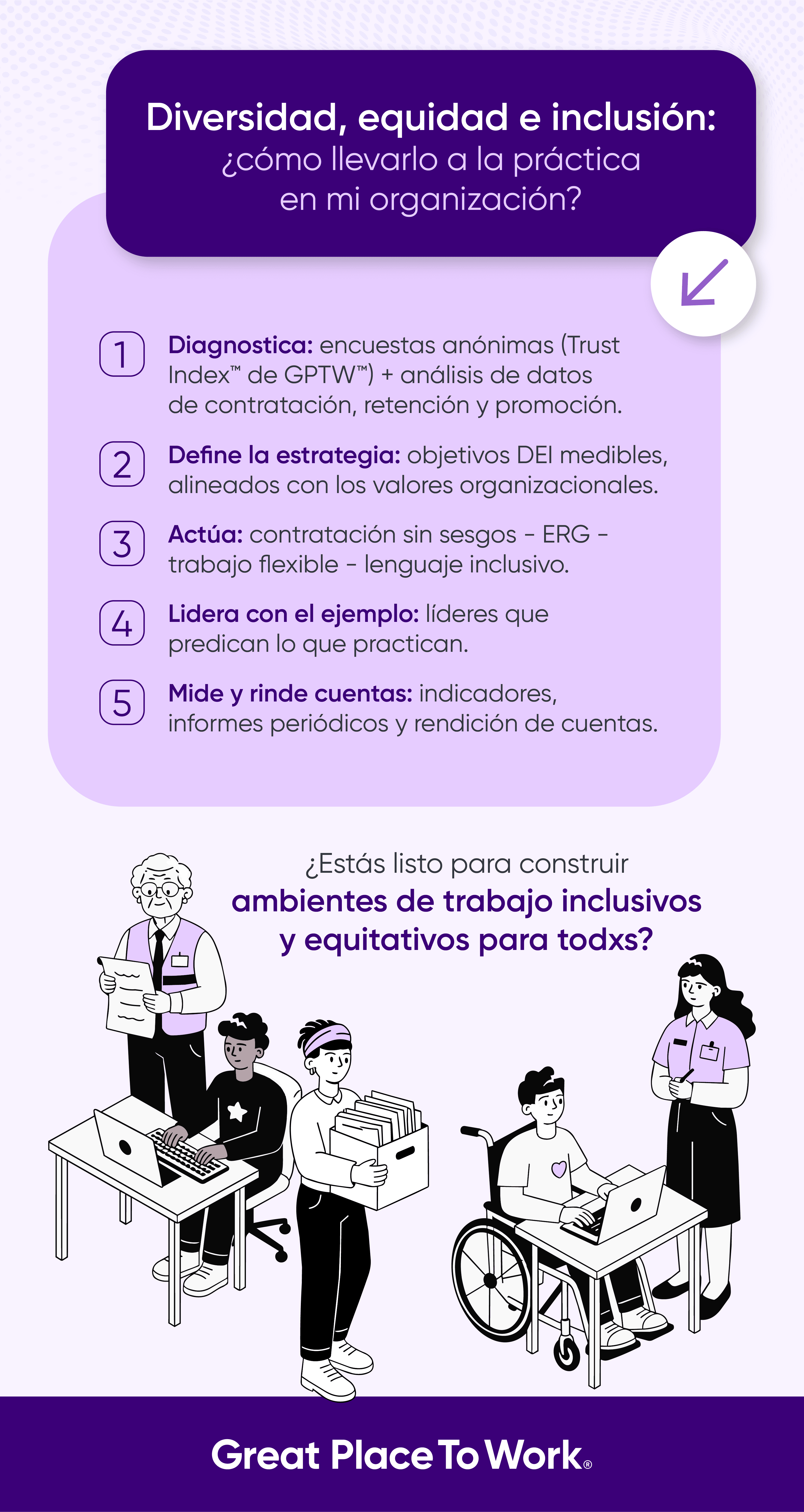 ¿Cómo llevar la estrategia DEI a la práctica en tu organización? | Gran lugar para trabajar®